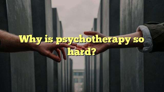 Why is psychotherapy so hard?