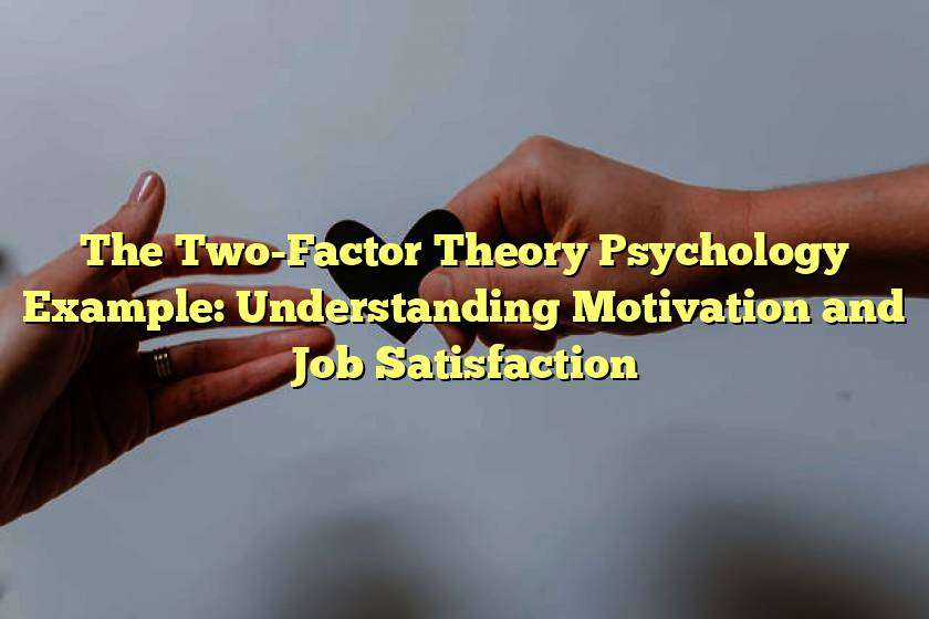 The Two-Factor Theory Psychology Example: Understanding Motivation and Job Satisfaction