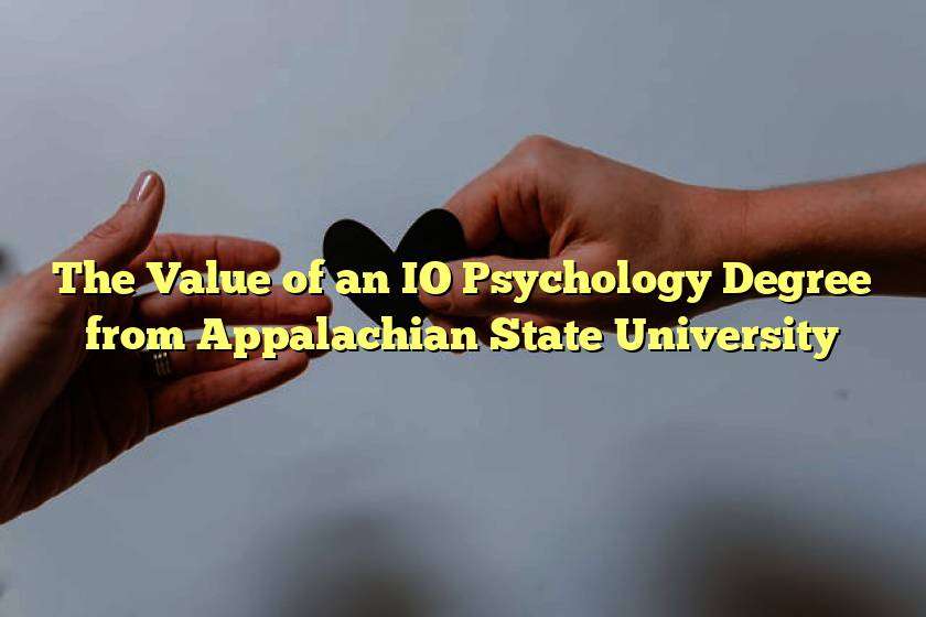 The Value of an IO Psychology Degree from Appalachian State University
